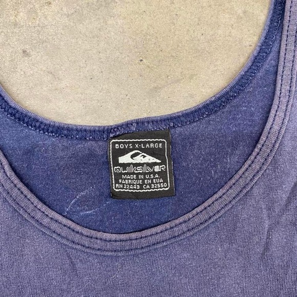 Quiksilver Navy Blue Tank Top Vintage Y2K Surf Size XL - Picture 3 of 6